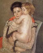 The girl holding the baby Mary Cassatt